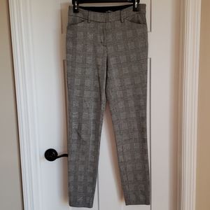 Express Skinny Mid Rise Plaid Pant